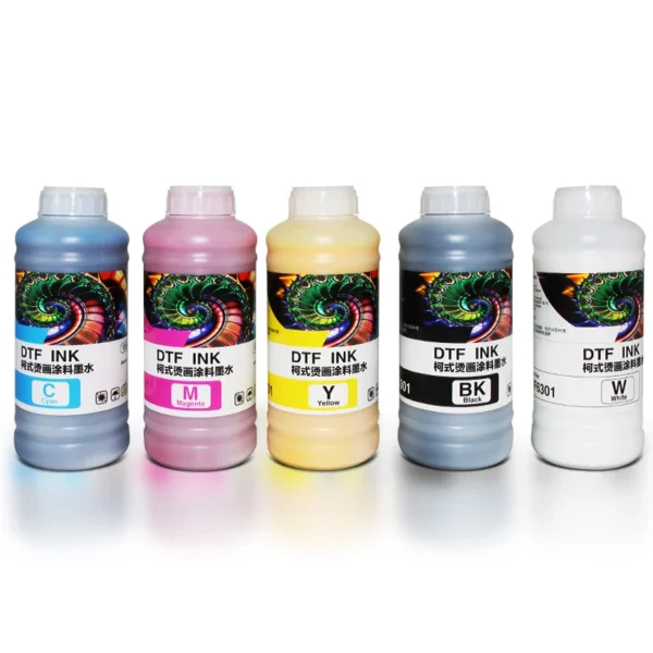 dtf-ink1 Tinta DTF 100ML/250ML/500ML/1L Tinta de impresora de transferencia de película PET DTF personalizable Tinta para máquina de impresión textil de camisetas digitales